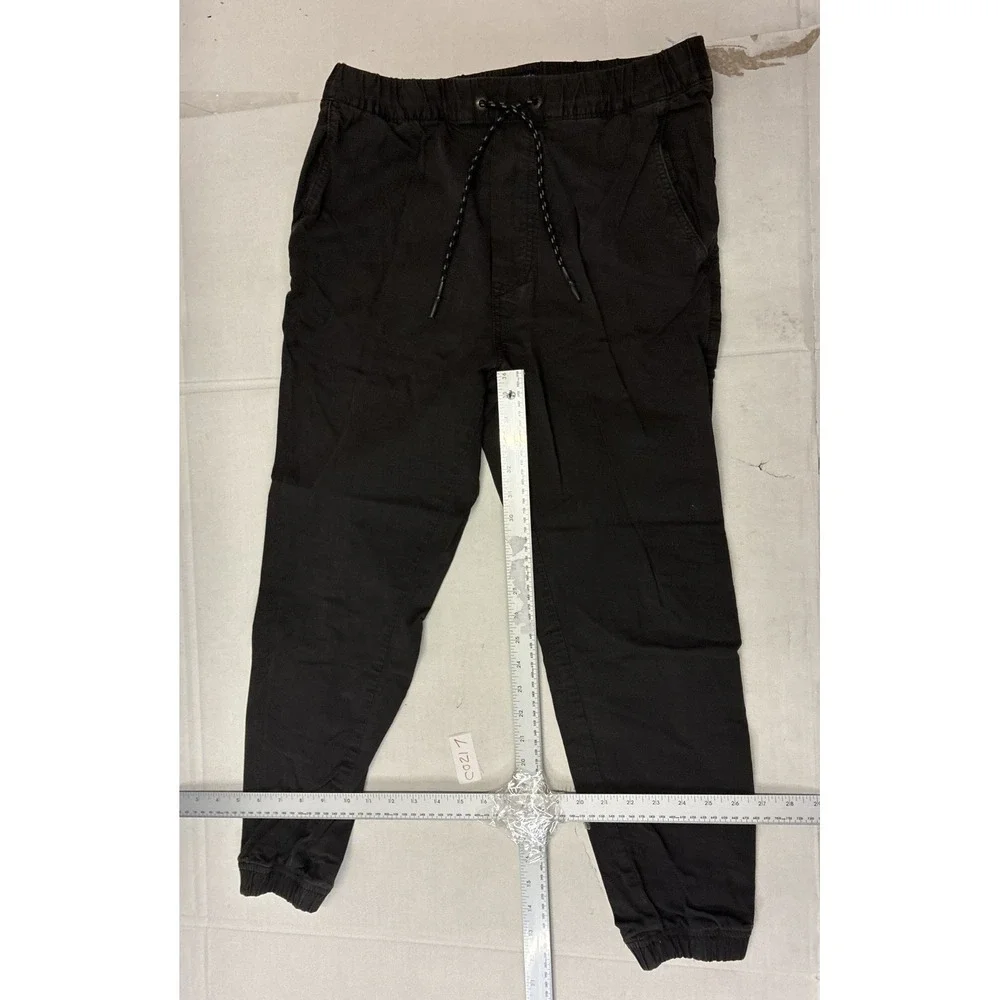 American Eagle Extreme Flex Joggers Mens Small Black Elastic Waist Tapered Pants